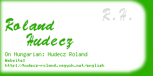 roland hudecz business card